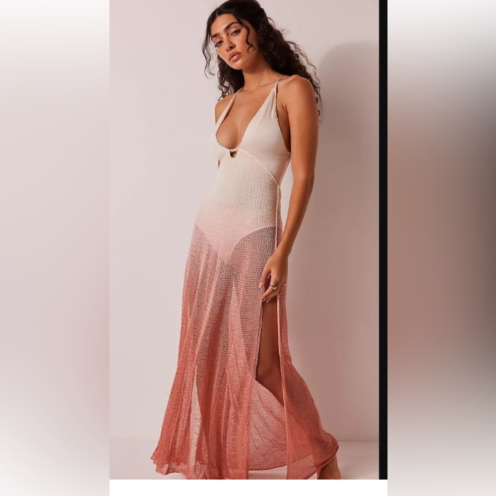 NWOT Free People VIP Maxi Bodysuit dress small.